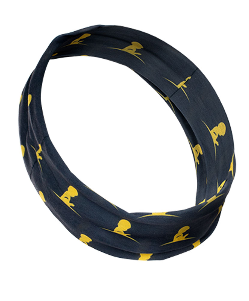 Unisex Gold Logo Repeat Microfiber Headband